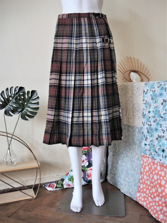 Vintage Lodenfrey Tartan Plaid Pleated Midi Folklore Skirt - Etsy