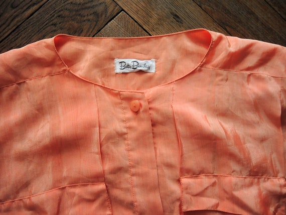 Vintage Betty Barclay oversized salmon apricot bo… - image 10