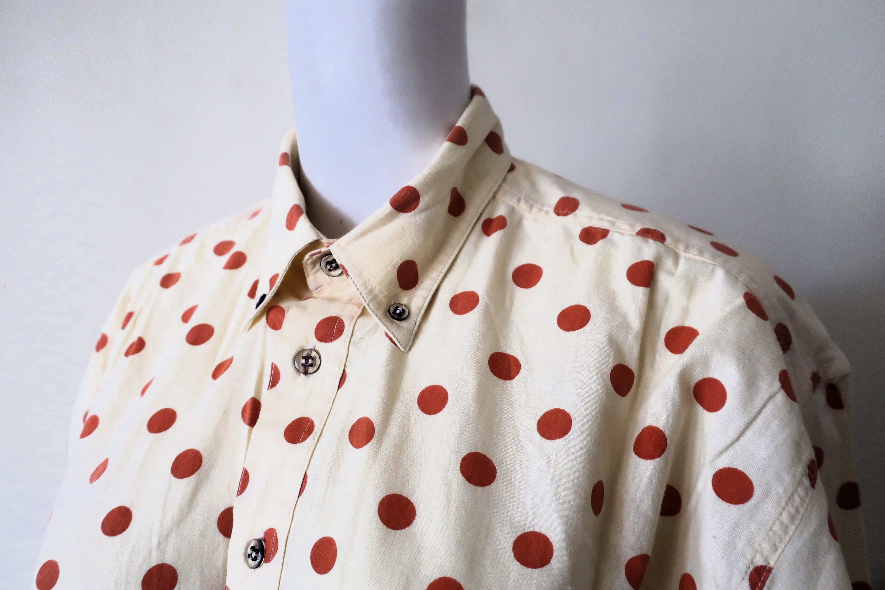 AREA polka dot-appliqué cropped top - Yellow