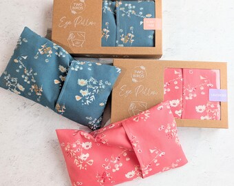 加重アイピロー、ラベンダーまたは無香料の片頭痛用マスク、電子レンジ/洗濯可能、乾燥ラベンダー、温冷パック、100%コットン - カモミール