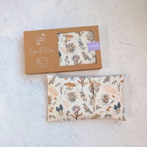 Verzwaarde oogkussen, migrainemasker met lavendel of geurloos, magnetron/wasbaar, gedroogde lavendel, warm/koud verpakt 100% katoen - Pacifische schimmels afbeelding 1