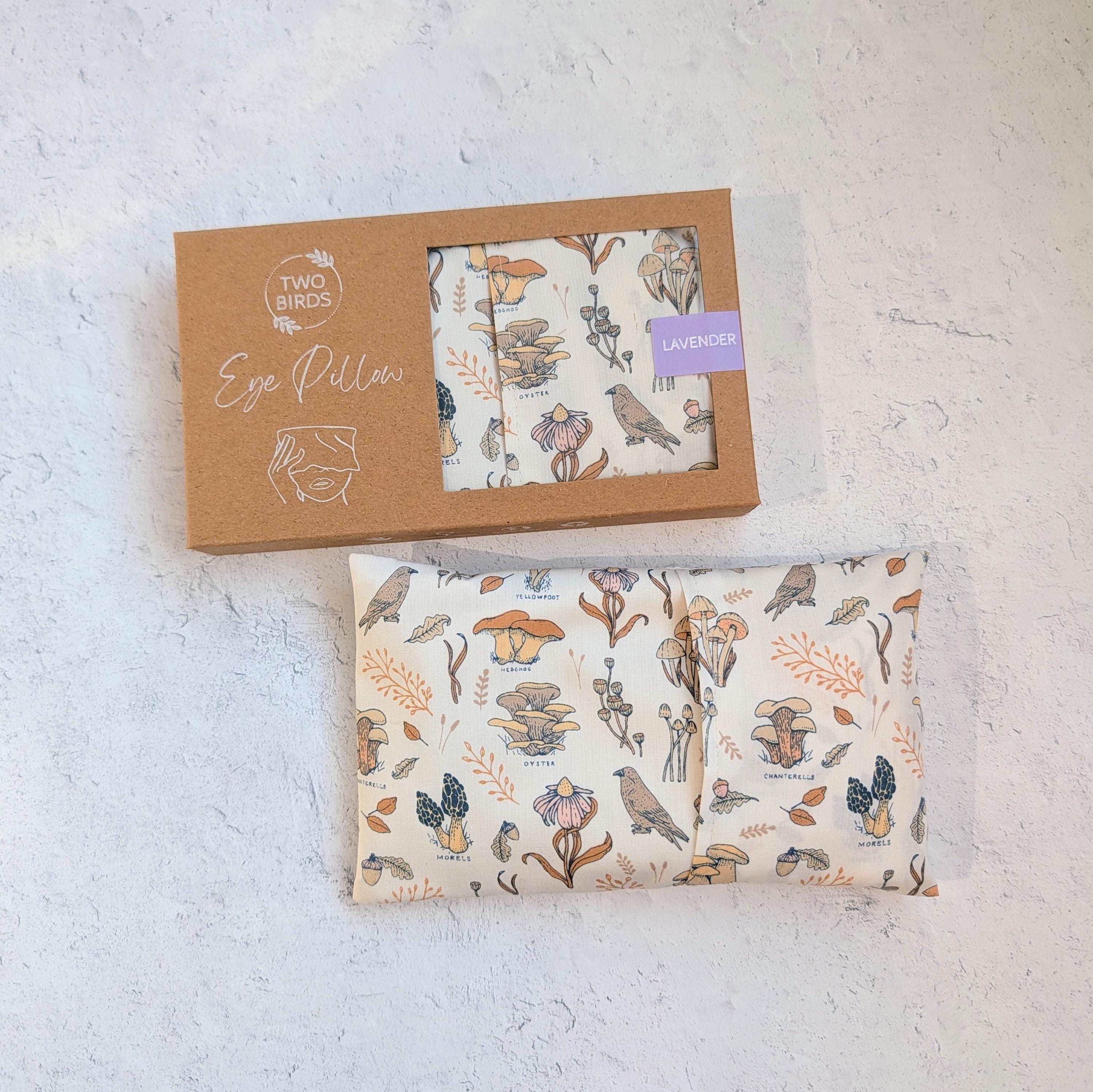 Weighted Eye Pillow, Lavender or Unscented Migraine Mask, Microwavable/Washable, Dried Lavender, Hot/Cold Pack 100% Cotton - Pacific Fungi