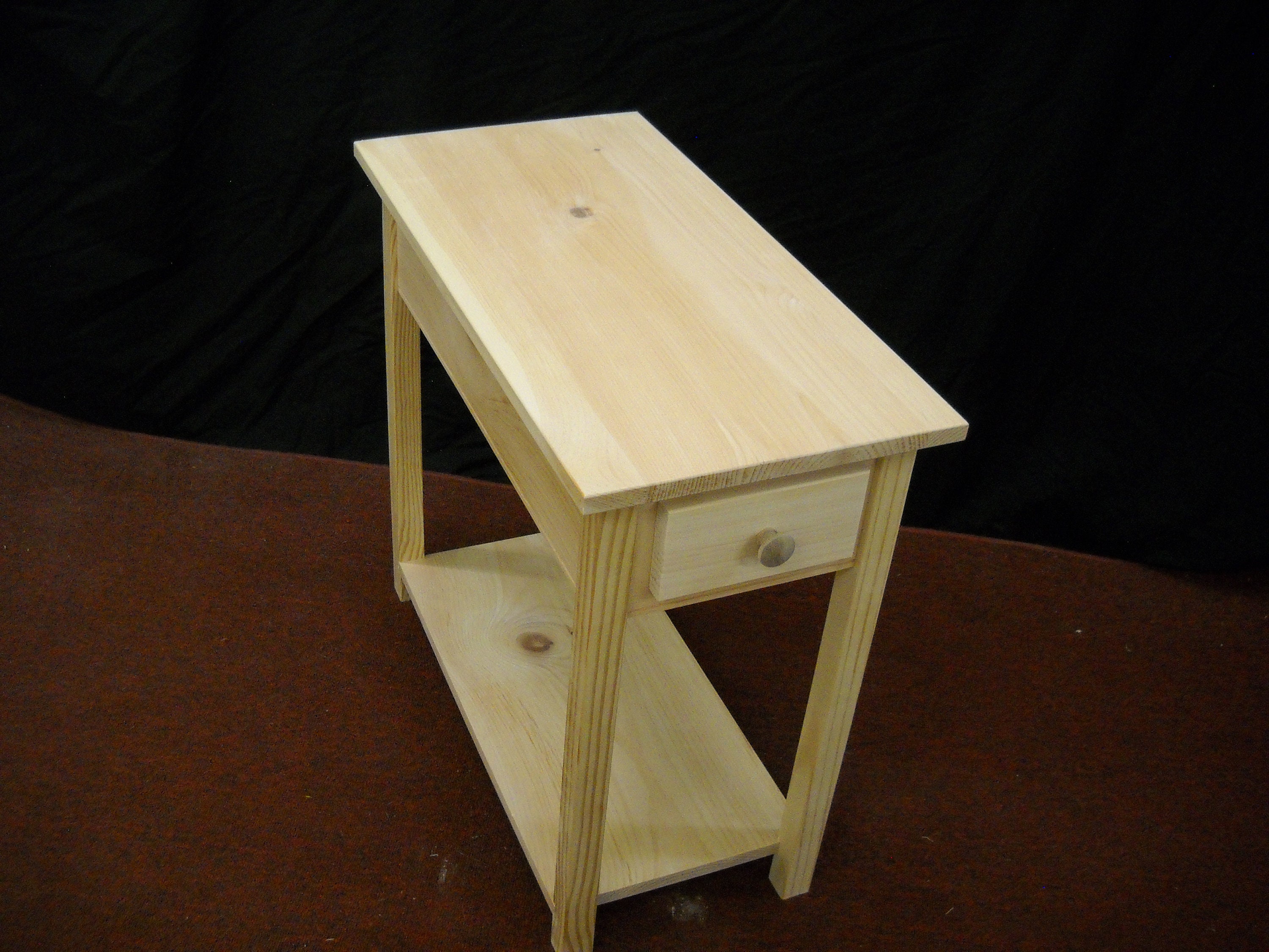 Unfinished pine side table deals