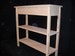 Unfinished 36' Console, Sofa, 11'deep Beveled Edge Pine Table w/2 Shelves 