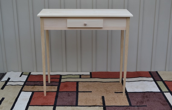 Unfinished Pine Tall Foyer Entry Table Tv Stand Shaker Square Etsy
