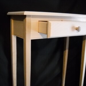 Unfinished Pine Shaker Console Sofa Wall Table With Shelf-36 long x 11.25 deep