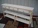 Unfinished 60' Sofa 58'x11x30, Console, Shaker Style Edge PineTable w/2 Shelves and 3 drawers 