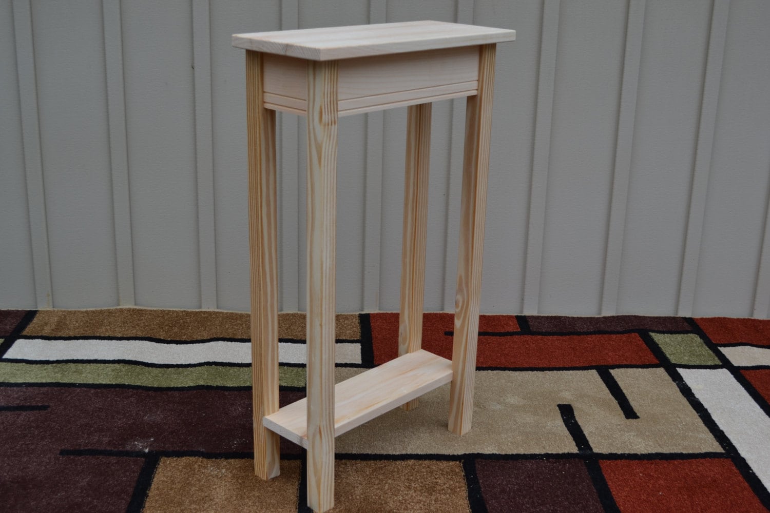 Unfinished 18 Narrow Shaker Square Edge Style Console Sofa Foyer