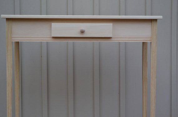 Unfinished Pine Tall Foyer Entry Table Tv Stand Shaker Square Etsy