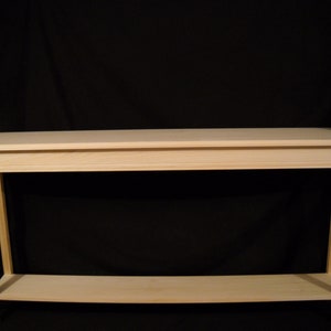 Unfinished 60&quot; Console, sofa  11&quot;deep Beveled Edge Pine Table w/Shelf