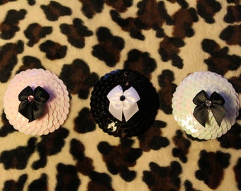 Custom Sequin Pasties with Bows