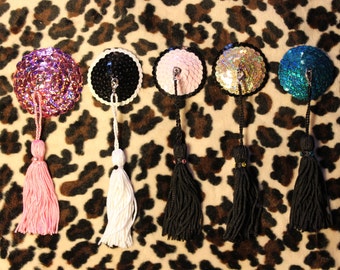 Custom Sequin Pasties with Tassels