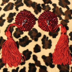 Custom Rhinestone Pasties with Tassels