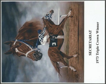 Sham Horse of the Year 1973 if not For Secretariat Choose from 4 versions and matted to 11x14  or loose 8x10  prints