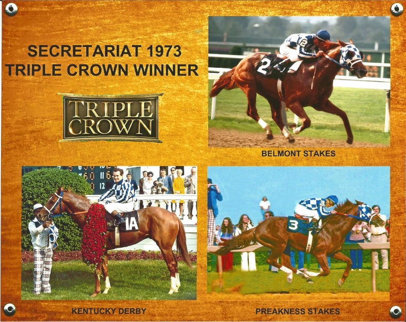 SECRETARIAT Triple Crown Winner Derby, Preakness & Belmont Etsy
