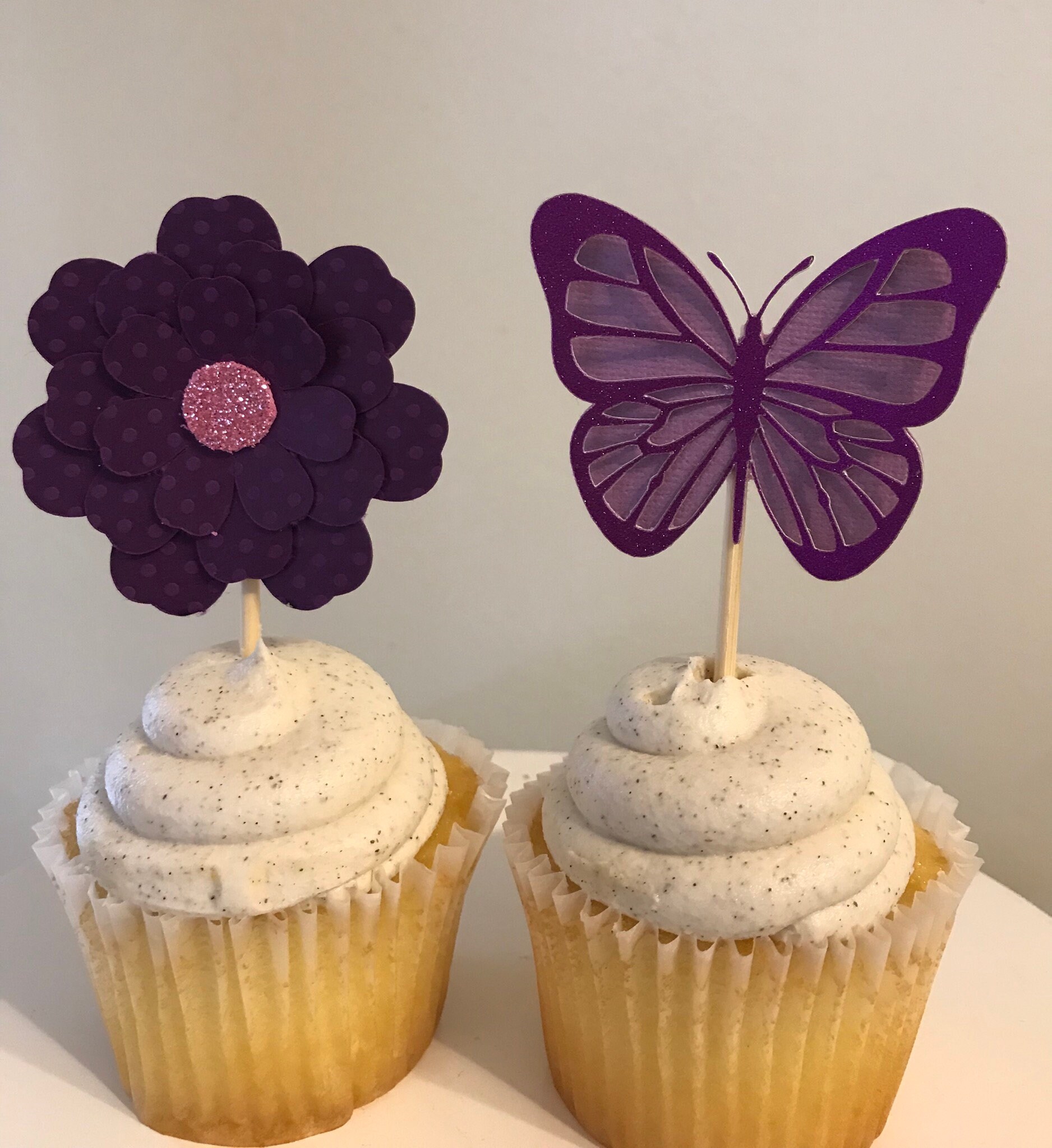Garden Butterfly Cupcake Toppers/ Butterfly Theme Party Etsy