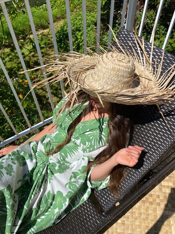 Hawaiian Straw Hat woven hat straw hat grass hat sun ha | Etsy
