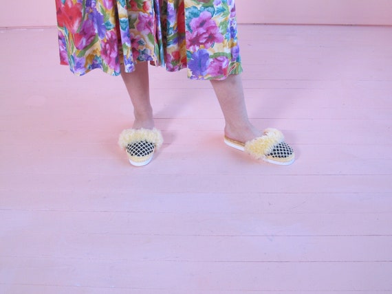 Crafted Slippers, beaded slippers, NEW vintage sli