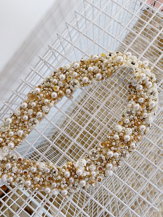 1950’s Hand Beaded Belt, bridal belt, 1950’s belt,