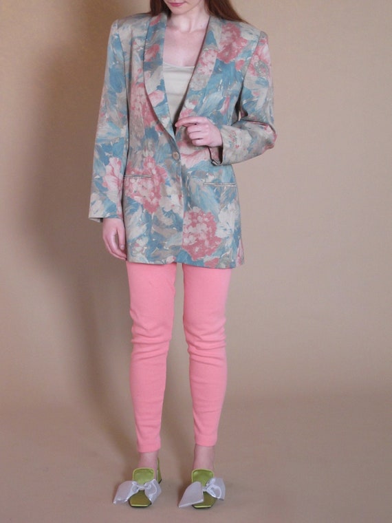 Oversized Floral Blazer, vintage floral blazer, vi