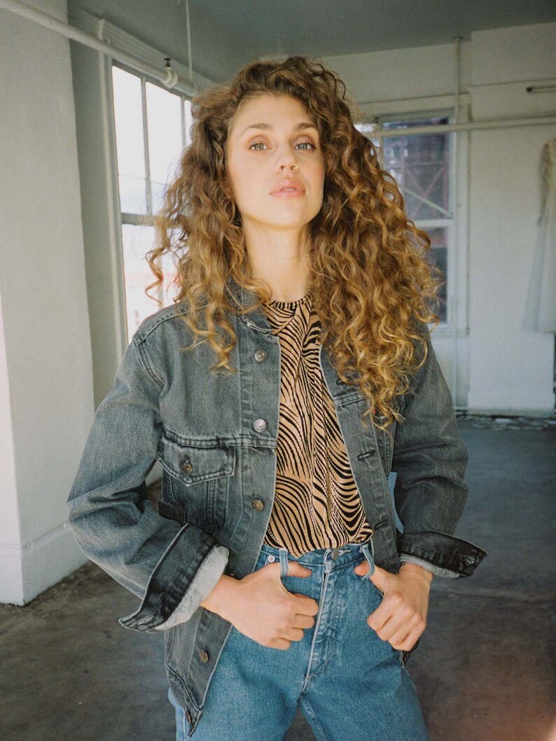 Black Levis Denim Jacket Grey Denim 