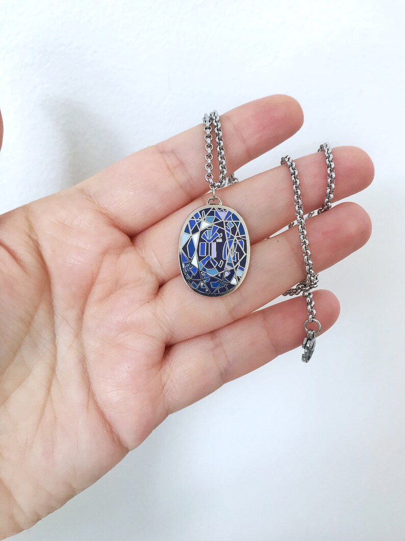 Sapphire Baby Charm Necklace Etsy