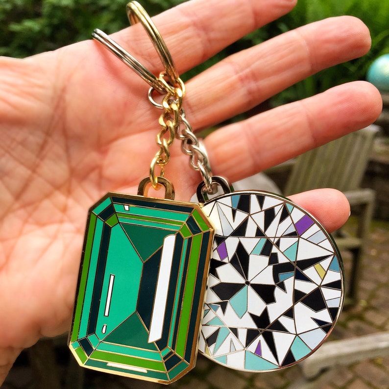 Diamond Enamel Keychain