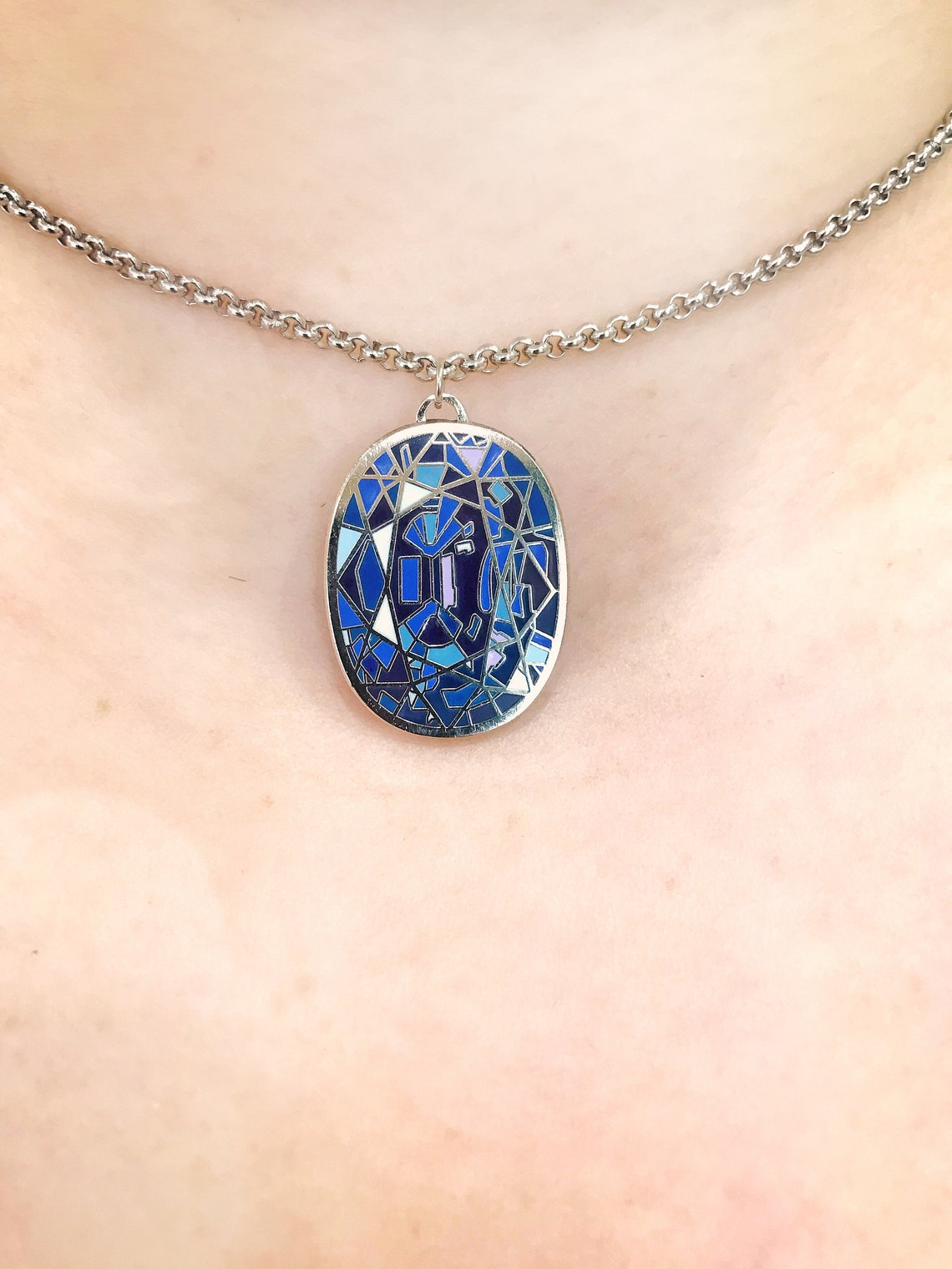 Sapphire Baby Charm Necklace Etsy