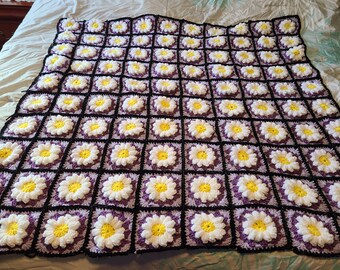 Crocheted lap or baby blanket