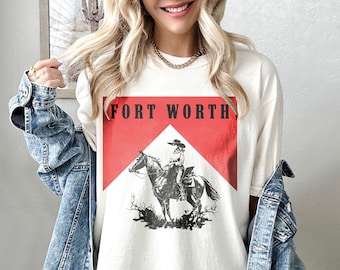 Fort Worth Vintage Cigarette-Inspired Shirt - Where the West Begins - Oversized Texas Shirt - Trendy Cool Girl