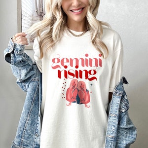 Retro Gemini Rising Shirt - Astrologische Vintage Vibes- Oversized Tee
