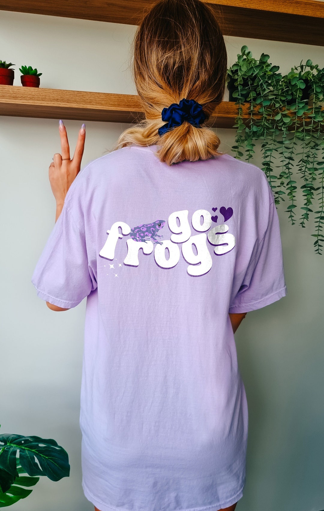Cute tcu go frogs hearts shirt retro style horned frog love