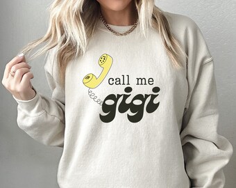 Groovy Gigi: Retro Phone Grandma Sweatshirt - Embrace Grandmotherly Chic