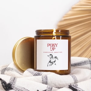 SMU Mustangs &#39;Pony Up&#39; Candle - Premium Scented Candle for Students and Alumni