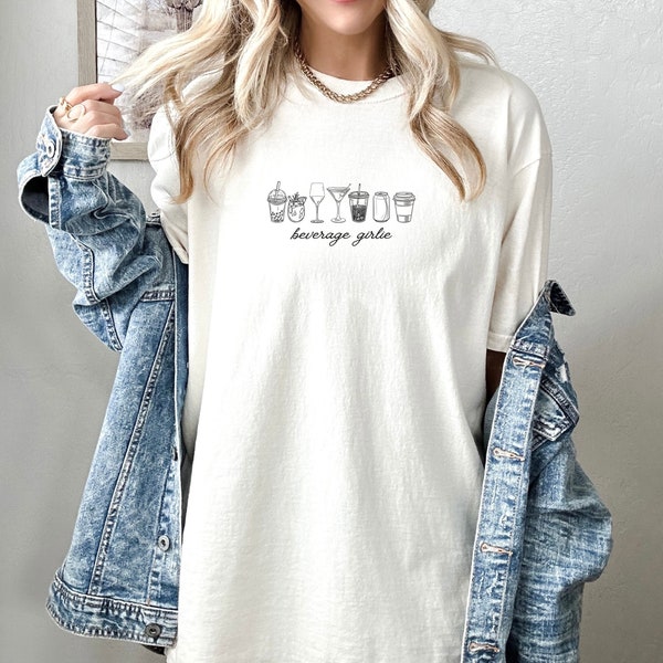 Beverage Girlie Minimalist Chic Shirt - Oversized Comfy T Shirt