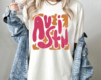 Austin Abstract 90s City Design Comfort Colors T-Shirt