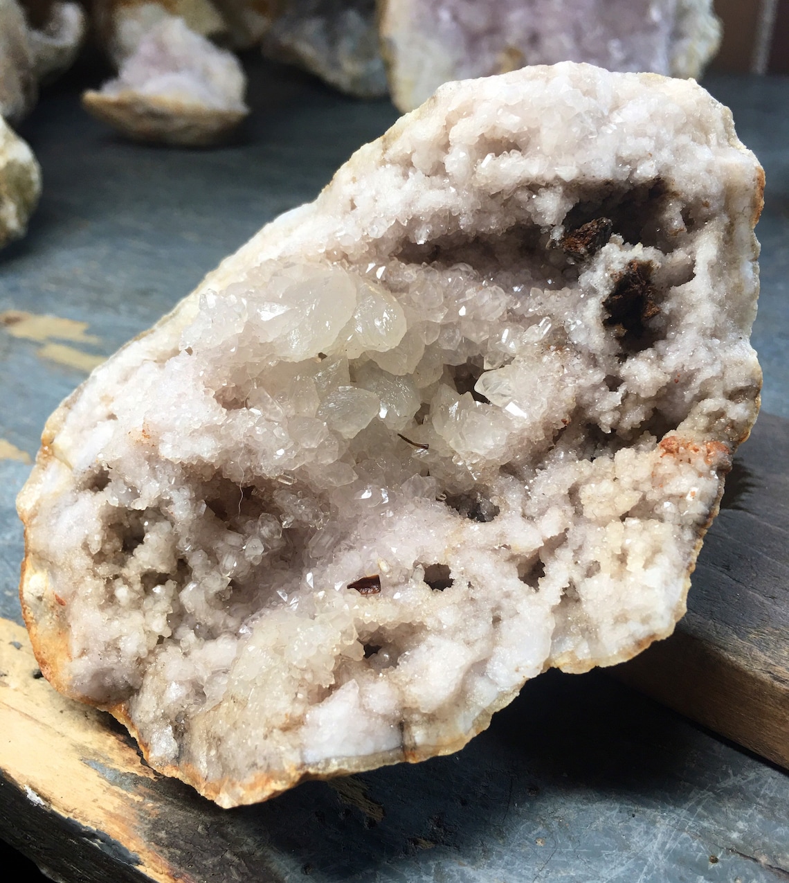 Druzy Quartz Raw Untreated Crystal Geode Rock Gem Stone Etsy