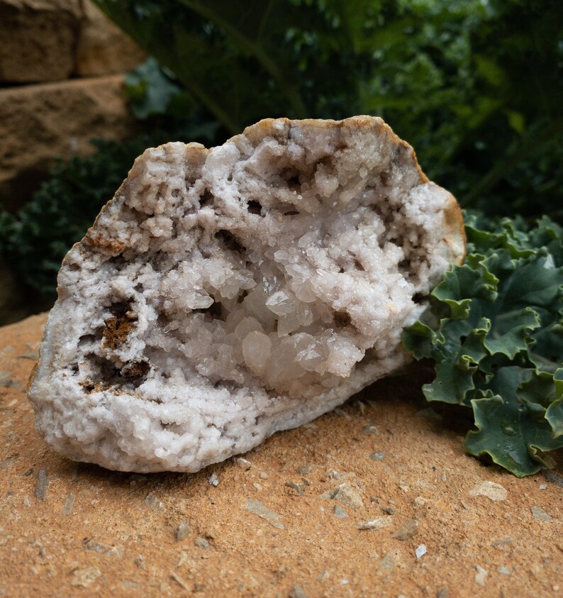 Druzy Quartz Raw Untreated Crystal Geode Rock Gem Stone Etsy