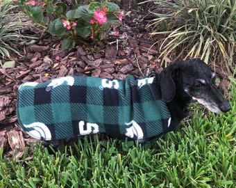 Michigan State Spartans Football Fleece Dog Coat, NCAA/Big Ten Dog Sweater