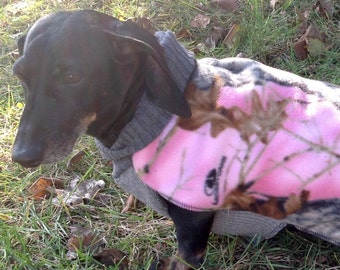 pink camo dog sweater