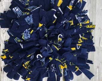 11" x 13" University of Michigan Dark Blue Snuffle Mat for Dogs, Enrichment Toy for Treats and Food