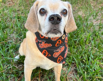 Baltimore Orioles MLB Pet Scarf, Reversible Dog Bandana