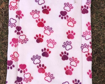 Pink Paw Prints Pet Crate Bed or Pad, Valentines Day Pet Bed