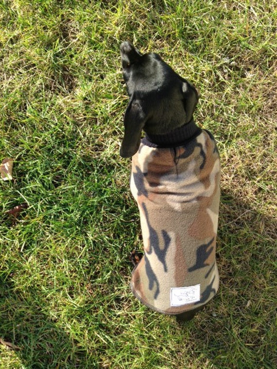 camouflage dog sweater