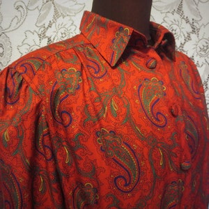 Gorgeous Vintage Charter Club 100% Silk Tea Length Red Multi Color Paisley Dress, Size 6, Original Tags Attached, Never Worn, Like New!