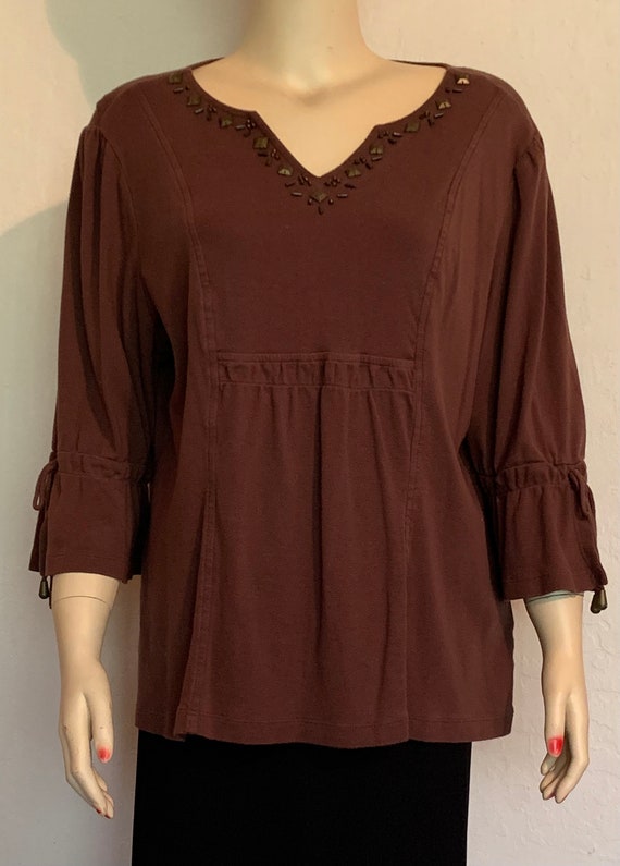 Indian Hippy Tunic - Brown main image 1