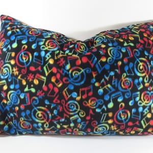 Musical Notes Pillow Cover Set: Colorful Cotton Fleece Shams