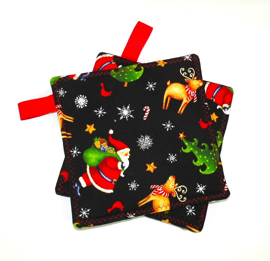 Holiday Pot Holders Set Fall Hot Pads Pot Holder Gift Etsy