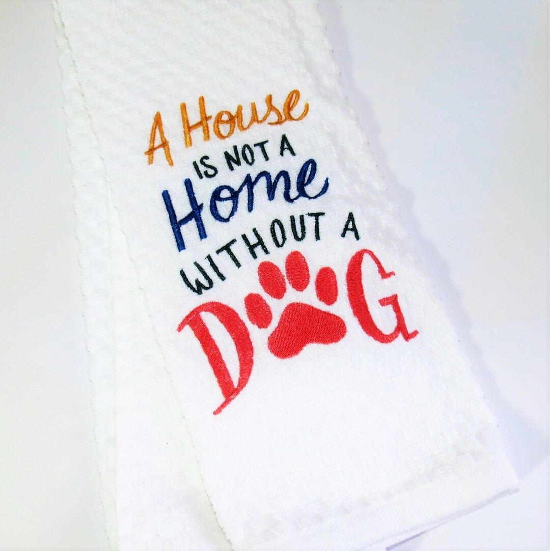Cat Dish Towel, Dog Dish Towel, Cat and Dog Kitchen Dish Towels, Dog