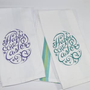 Easter Dish Towels, Dish Towels for Easter, Easter Gifts, Easter Egg Embroidered Dish Towel, Large Kitchen Dish Towels, Cotton Dish Towels